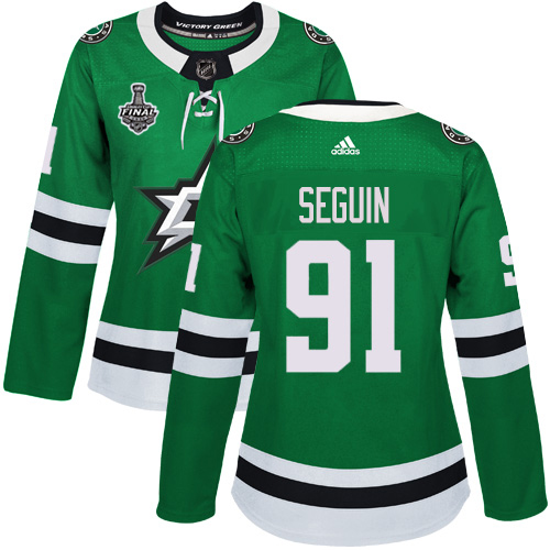 Adidas Stars #91 Tyler Seguin Green Home Authentic Women's 2020 Stanley Cup Final Stitched NHL Jersey