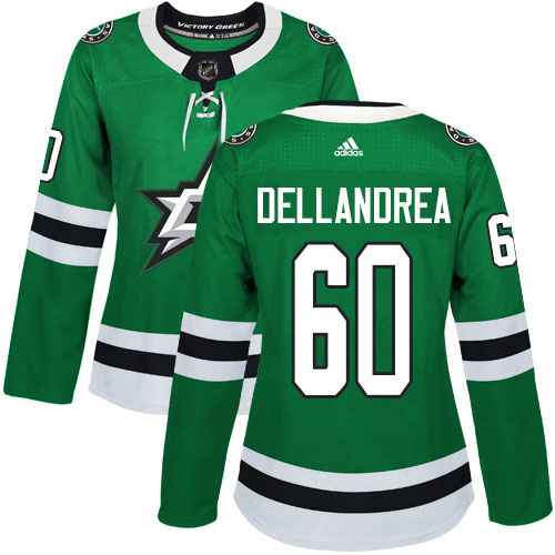 Adidas Stars #60 Ty Dellandrea Green Home Authentic Women's Stitched NHL Jersey