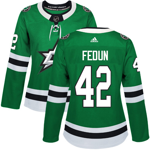 Adidas Stars #42 Taylor Fedun Green Home Authentic Women's Stitched NHL Jersey