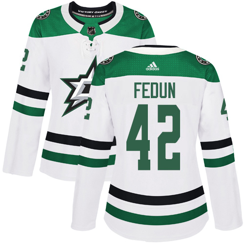 Adidas Stars #42 Taylor Fedun White Road Authentic Women's Stitched NHL Jersey