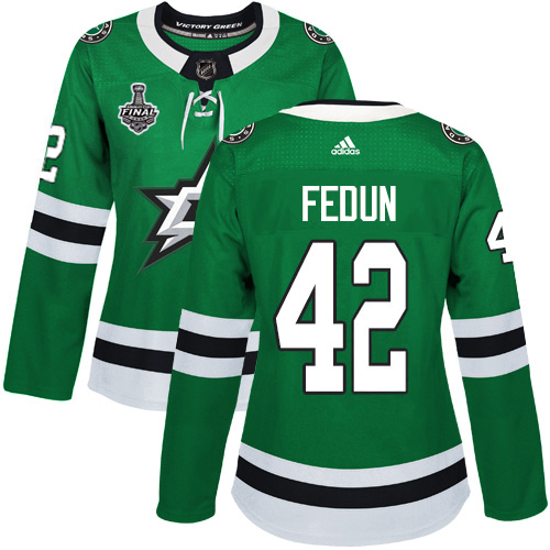 Adidas Stars #42 Taylor Fedun Green Home Authentic Women's 2020 Stanley Cup Final Stitched NHL Jersey