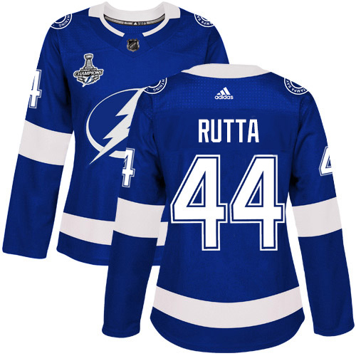 Adidas Lightning #44 Jan Rutta Blue Home Authentic Women's 2020 Stanley Cup Champions Stitched NHL Jersey