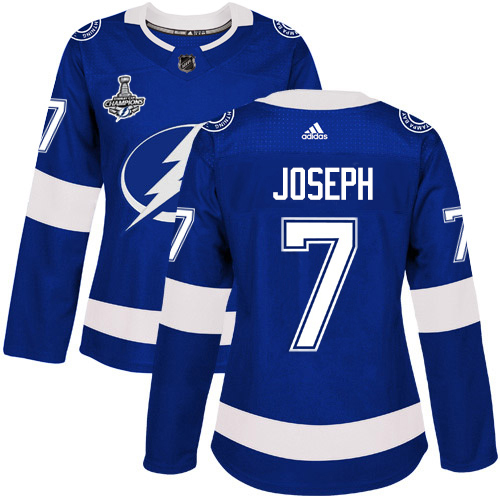 Adidas Lightning #7 Mathieu Joseph Blue Home Authentic Women's 2020 Stanley Cup Champions Stitched NHL Jersey