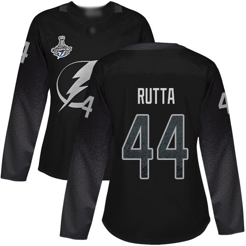 Adidas Lightning #44 Jan Rutta Black Alternate Authentic Women's 2020 Stanley Cup Champions Stitched NHL Jersey