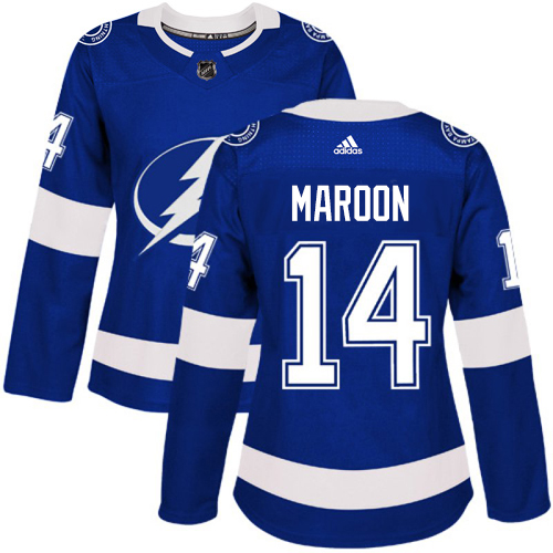 Adidas Lightning #14 Pat Maroon Blue Home Authentic Women's Stitched NHL Jersey