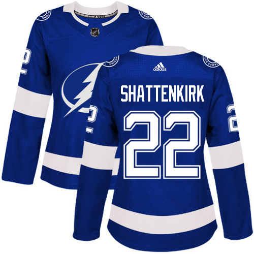 Adidas Lightning #22 Kevin Shattenkirk Blue Home Authentic Women's Stitched NHL Jersey