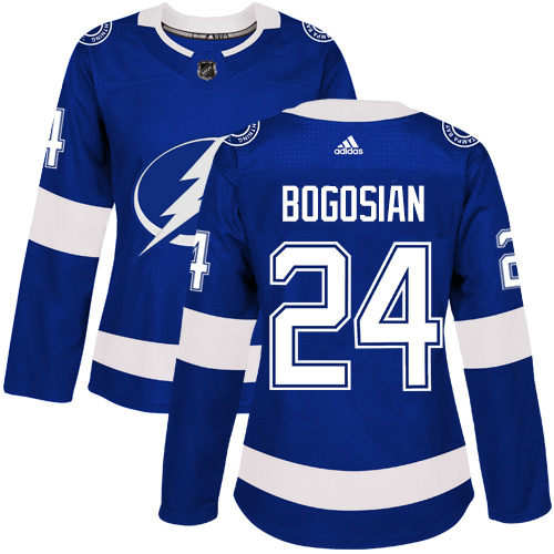 Adidas Lightning #24 Zach Bogosian Blue Home Authentic Women's Stitched NHL Jersey