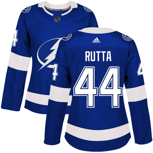 Adidas Lightning #44 Jan Rutta Blue Home Authentic Women's Stitched NHL Jersey