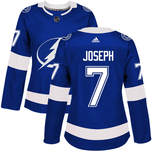 Adidas Lightning #7 Mathieu Joseph Blue Home Authentic Women's Stitched NHL Jersey