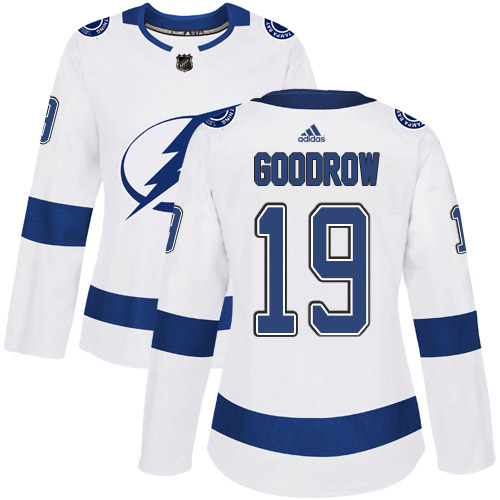 Adidas Lightning #19 Barclay Goodrow White Road Authentic Women's Stitched NHL Jersey