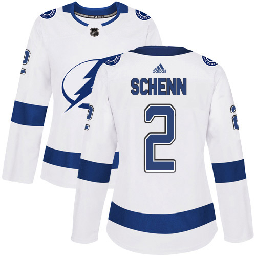 Adidas Lightning #2 Luke Schenn White Road Authentic Women's Stitched NHL Jersey