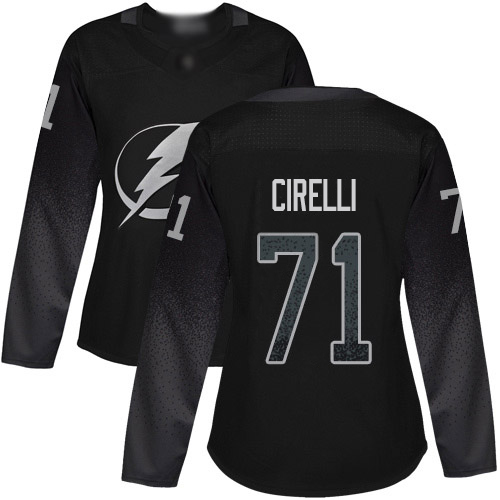 Adidas Lightning #71 Anthony Cirelli Black Alternate Authentic Women's Stitched NHL Jersey Adidas Lightning #71 Anthony Cirelli Black Alternate Authentic Women's Stitched NHL Jersey