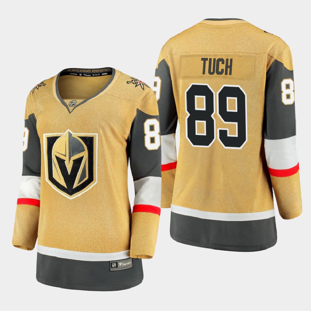 Vegas Golden Knights #89 Alex Tuch Women 2020-21 Player Alternate Stitched NHL Jersey Gold