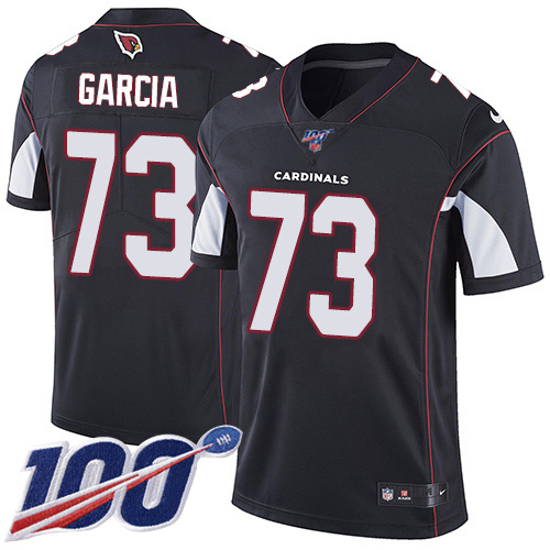 Nike Cardinals #73 Max Garcia Black Alternate Youth Stitched NFL 100th Season Vapor Untouchable Limited Jersey