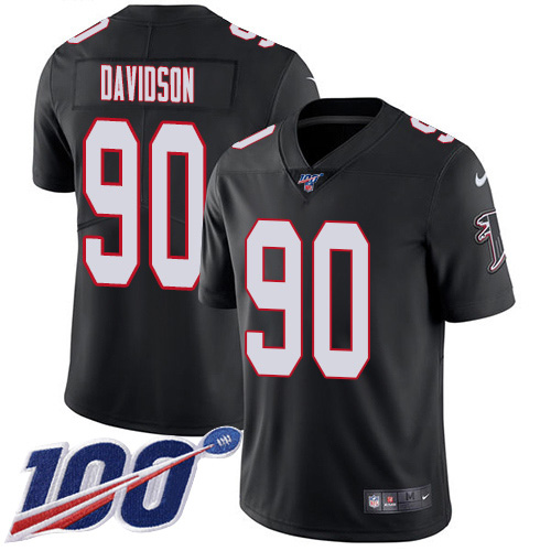 Nike Falcons #90 Marlon Davidson Black Alternate Youth Stitched NFL 100th Season Vapor Untouchable Limited Jersey
