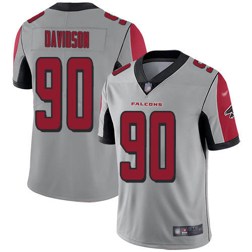 Nike Falcons #90 Marlon Davidson Silver Youth Stitched NFL Limited Inverted Legend Jersey