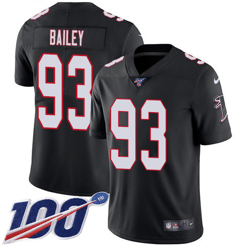 Nike Falcons #93 Allen Bailey Black Alternate Youth Stitched NFL 100th Season Vapor Untouchable Limited Jersey