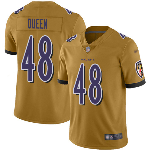 Nike Ravens #48 Patrick Queen Gold Youth Stitched NFL Limited Inverted Legend Jersey