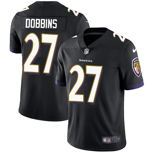Nike Ravens #27 J.K. Dobbins Black Alternate Youth Stitched NFL Vapor Untouchable Limited Jersey Nike Ravens #27 J.K. Dobbins Black Alternate Youth Stitched NFL Vapor Untouchable Limited Jersey