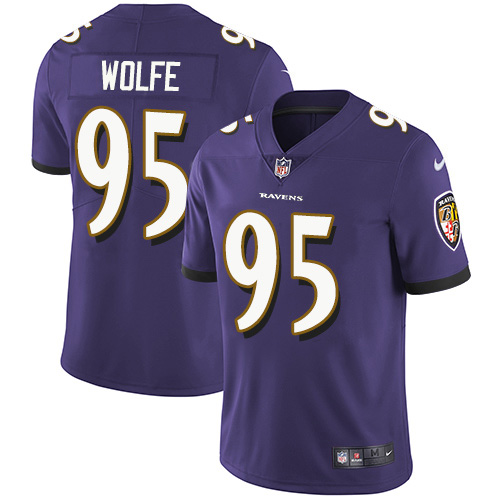 Nike Ravens #95 Derek Wolfe Purple Team Color Youth Stitched NFL Vapor Untouchable Limited Jersey