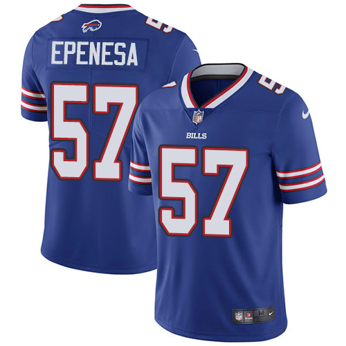 Nike Bills #57 A.J. Epenesas Royal Blue Team Color Youth Stitched NFL Vapor Untouchable Limited Jersey