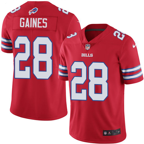 Nike Bills #28 E.J. Gaines Red Youth Stitched NFL Limited Rush Jersey