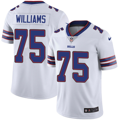 Nike Bills #75 Daryl Williams White Youth Stitched NFL Vapor Untouchable Limited Jersey