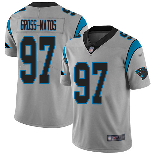 Nike Panthers #97 Yetur Gross-Matos Silver Youth Stitched NFL Limited Inverted Legend Jersey Nike Panthers #97 Yetur Gross-Matos Silver Youth Stitched NFL Limited Inverted Legend Jersey
