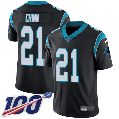 Nike Panthers #21 Jeremy Chinn Black Team Color Youth Stitched NFL 100th Season Vapor Untouchable Limited Jersey