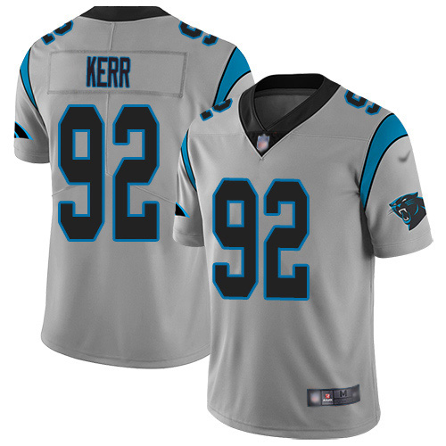 Nike Panthers #92 Zach Kerr Silver Youth Stitched NFL Limited Inverted Legend Jersey