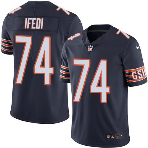 Nike Bears #74 Germain Ifedi Navy Blue Team Color Youth Stitched NFL Vapor Untouchable Limited Jersey