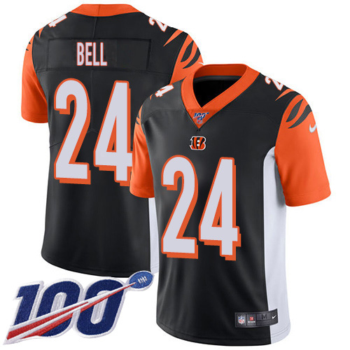 Nike Bengals #24 Vonn Bell Black Team Color Youth Stitched NFL 100th Season Vapor Untouchable Limited Jersey