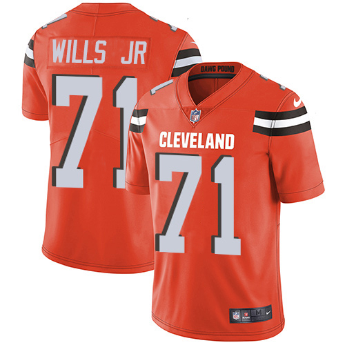 Nike Browns #71 Jedrick Wills JR Orange Alternate Youth Stitched NFL Vapor Untouchable Limited Jersey
