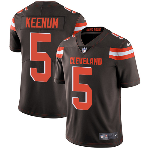 Nike Browns #5 Case Keenum Brown Team Color Youth Stitched NFL Vapor Untouchable Limited Jersey
