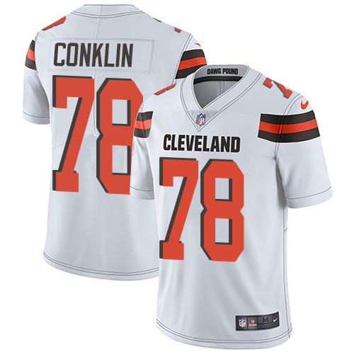 Nike Browns #78 Jack Conklin White Youth Stitched NFL Vapor Untouchable Limited Jersey