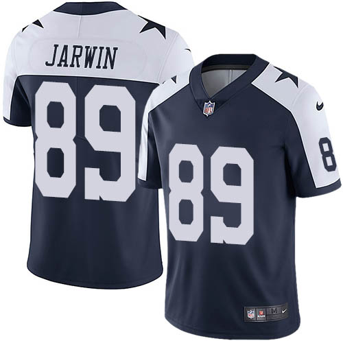 Nike Cowboys #89 Blake Jarwin Navy Blue Thanksgiving Youth Stitched NFL 100th Season Vapor Throwback Limited Jersey