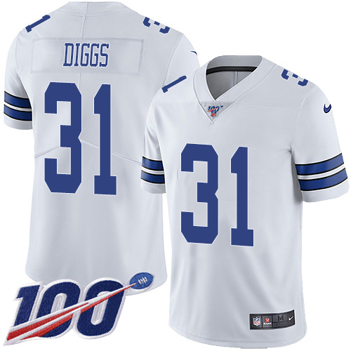 Nike Cowboys #31 Trevon Diggs White Youth Stitched NFL 100th Season Vapor Untouchable Limited Jersey