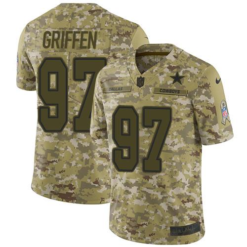 Nike Cowboys #97 Everson Griffen Camo Youth Stitched NFL Limited 2018 Salute To Service Jersey
