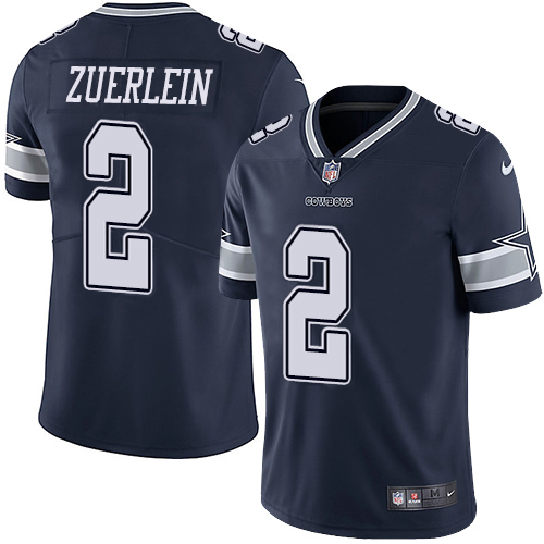 Nike Cowboys #2 Greg Zuerlein Navy Blue Team Color Youth Stitched NFL Vapor Untouchable Limited Jersey