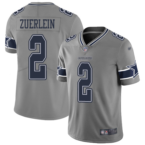 Nike Cowboys #2 Greg Zuerlein Gray Youth Stitched NFL Limited Inverted Legend Jersey