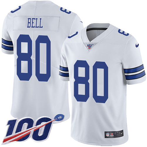 Nike Cowboys #80 Blake Bell White Youth Stitched NFL 100th Season Vapor Untouchable Limited Jersey