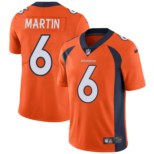 Nike Broncos #6 Sam Martin Orange Team Color Youth Stitched NFL Vapor Untouchable Limited Jersey