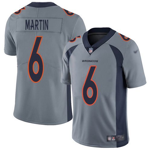 Nike Broncos #6 Sam Martin Gray Youth Stitched NFL Limited Inverted Legend Jersey