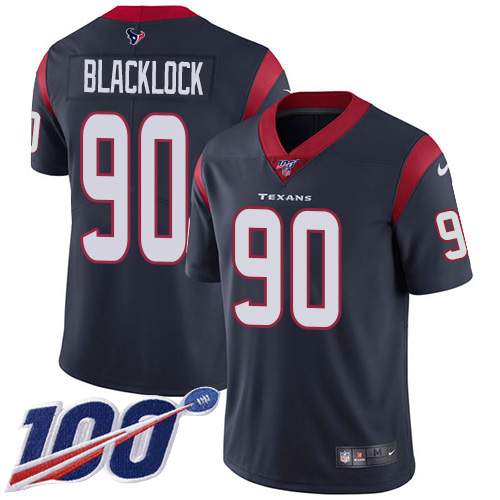 Nike Texans #90 Ross Blacklock Navy Blue Team Color Youth Stitched NFL 100th Season Vapor Untouchable Limited Jersey