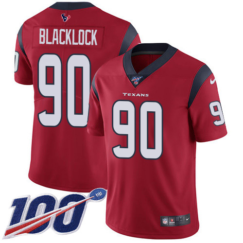 Nike Texans #90 Ross Blacklock Red Alternate Youth Stitched NFL 100th Season Vapor Untouchable Limited Jersey