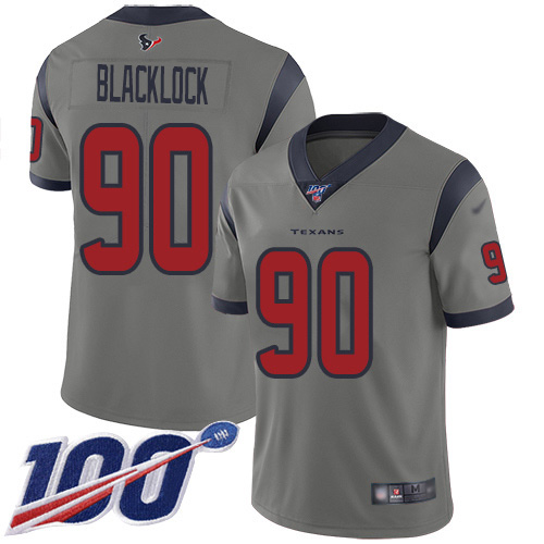 Nike Texans #90 Ross Blacklock Gray Youth Stitched NFL Limited Inverted Legend 100th Season Jersey