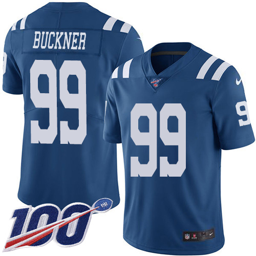 Nike Colts #99 DeForest Buckner Royal Blue Youth Stitched NFL Limited Rush 100th Season Jersey Nike Colts #99 DeForest Buckner Royal Blue Youth Stitched NFL Limited Rush 100th Season Jersey