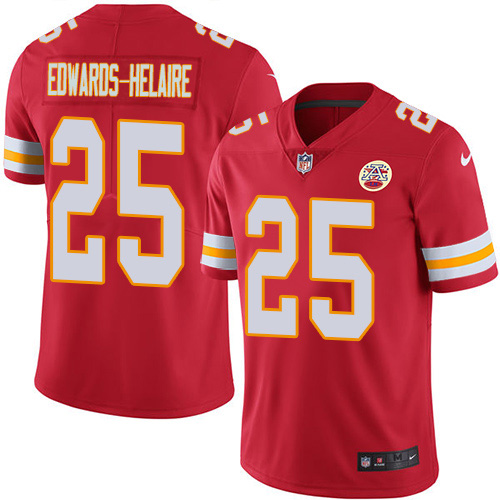 Nike Chiefs #25 Clyde Edwards-Helaire Red Team Color Youth Stitched NFL Vapor Untouchable Limited Jersey
