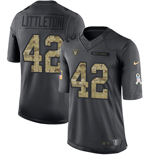 Nike Raiders #42 Cory Littleton Black Youth Stitched NFL Limited 2016 Salute to Service Jersey Nike Raiders #42 Cory Littleton Black Youth Stitched NFL Limited 2016 Salute to Service Jersey