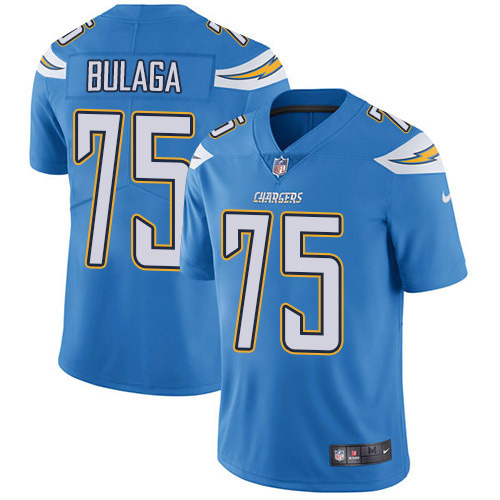 Nike Chargers #75 Bryan Bulaga Electric Blue Alternate Youth Stitched NFL Vapor Untouchable Limited Jersey